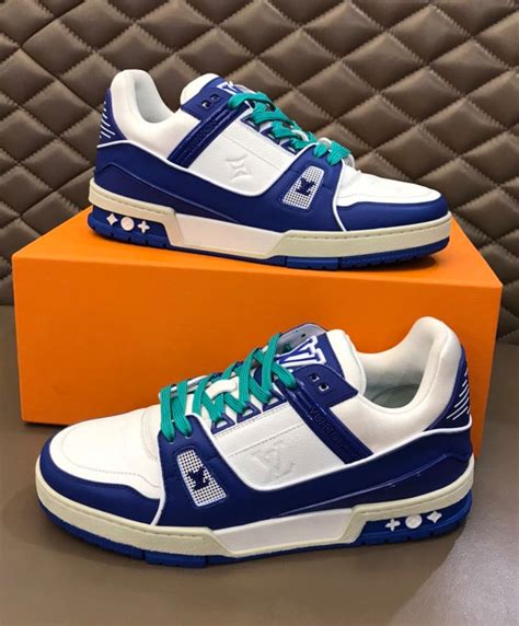 louis vuitton blue sneakers|Louis Vuitton trainer sneaker price.